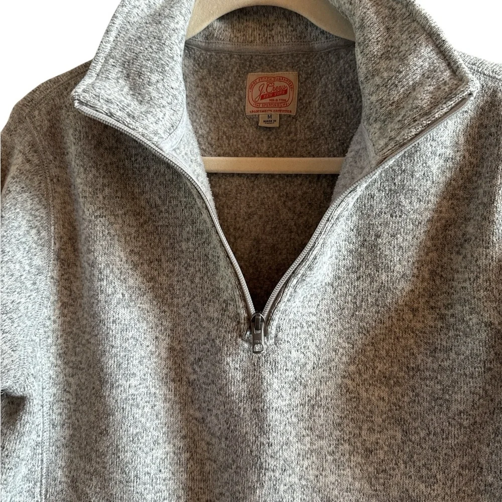 J. Crew New York The Sporting Life Men's ‎ Medium Heather Gray Zip-Up Sweater